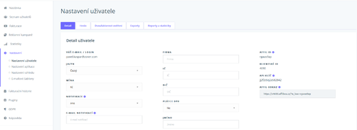 Affilbox - nastavení uživatele.png