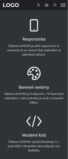 AURORA tmavá/bílá