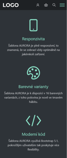 AURORA tmavá/tyrkysová