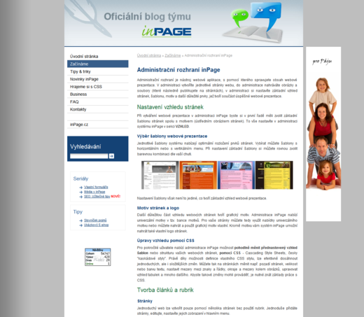 blog inPage - nadpisy