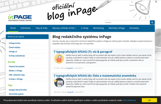informace o cookies na webu