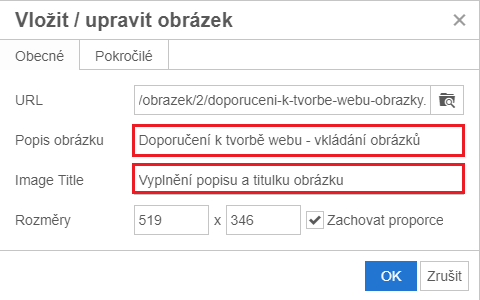 Doporučení ke vkládání obrázků v inPage