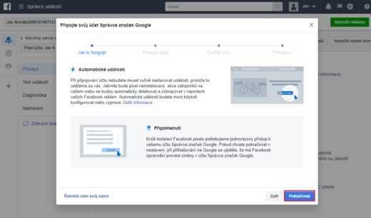 Průvodce propojením facebook pixel a google tag manager
