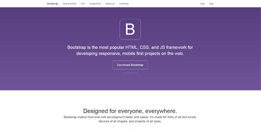 náhled webu getbootstrap
