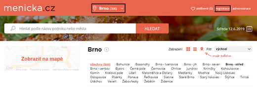 Registrace do webu menicka.cz