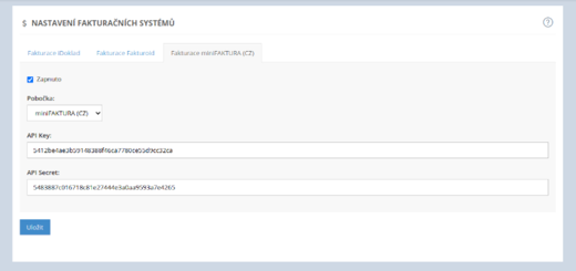 miniFAKTURA - napojení na inPage
