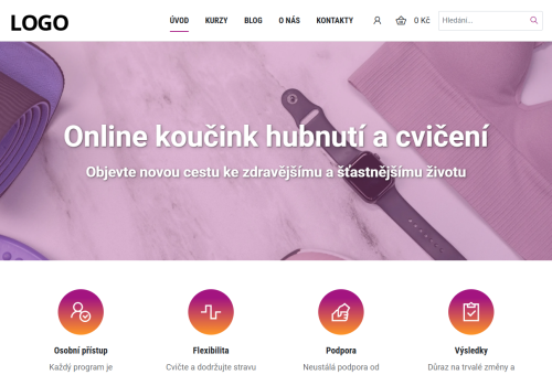 Šablona inPage - Online koučink