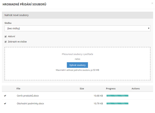 Hromadné přidání obrázků - Práce se složkami a soubory