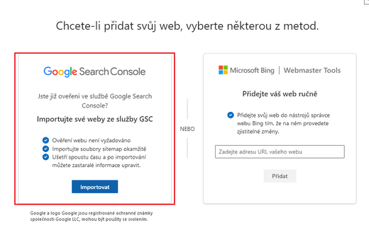 Registrace do vyhledávače Bing - přes google 