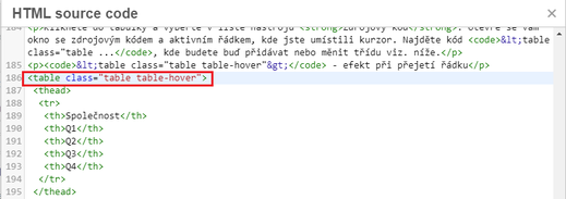 Úprava vzhledu tabulky v HTML kódu