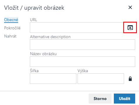 Vložení obrázku do stránky