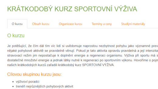 Příklad záložek na webu welko.cz