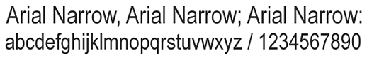 Písmo - Arial Narrow