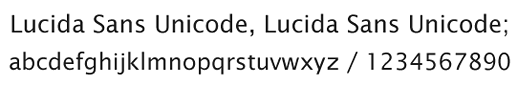 Písmo - Lucida Sans Unicode